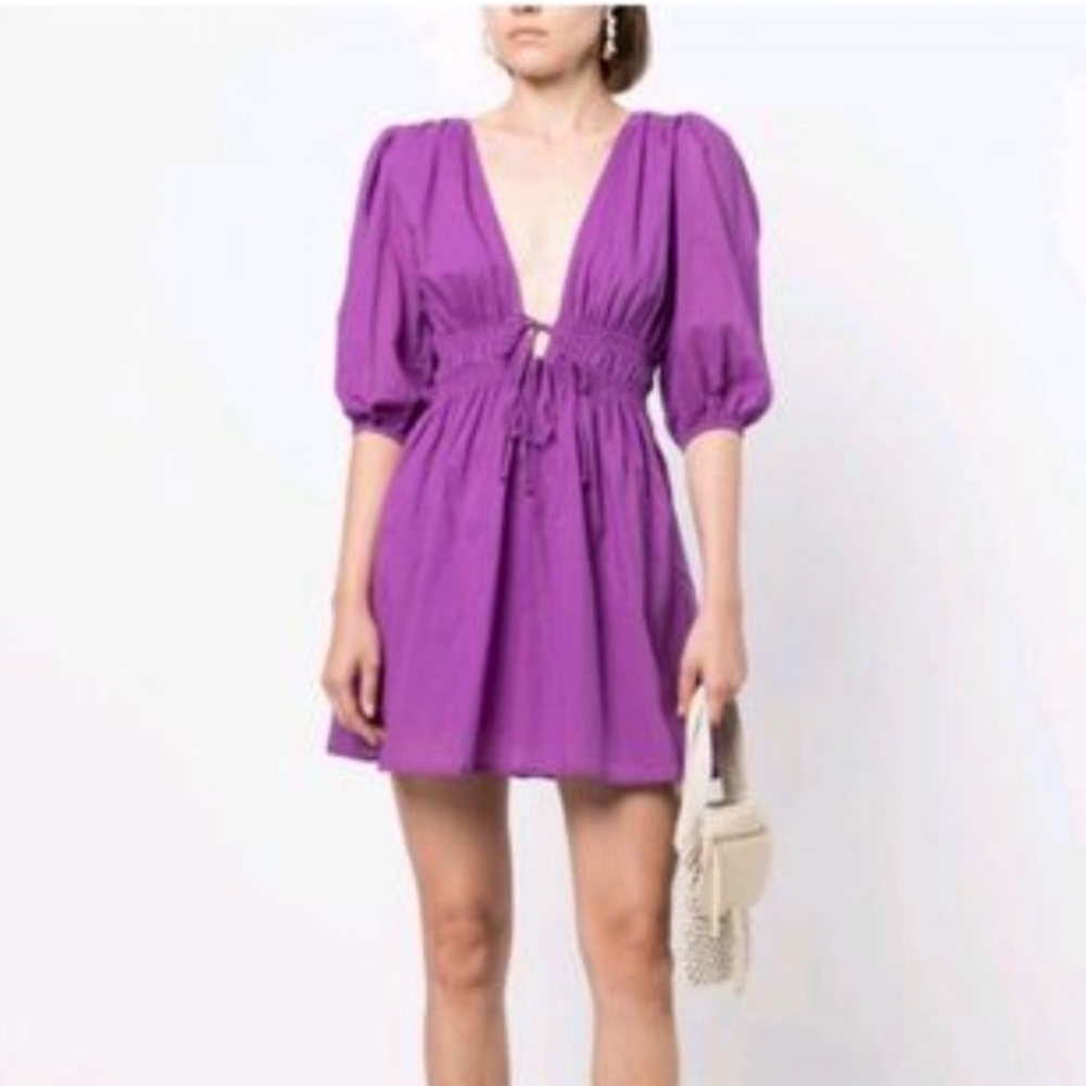 Faithfull the Brand Roma Purple Mini Dress L(8)